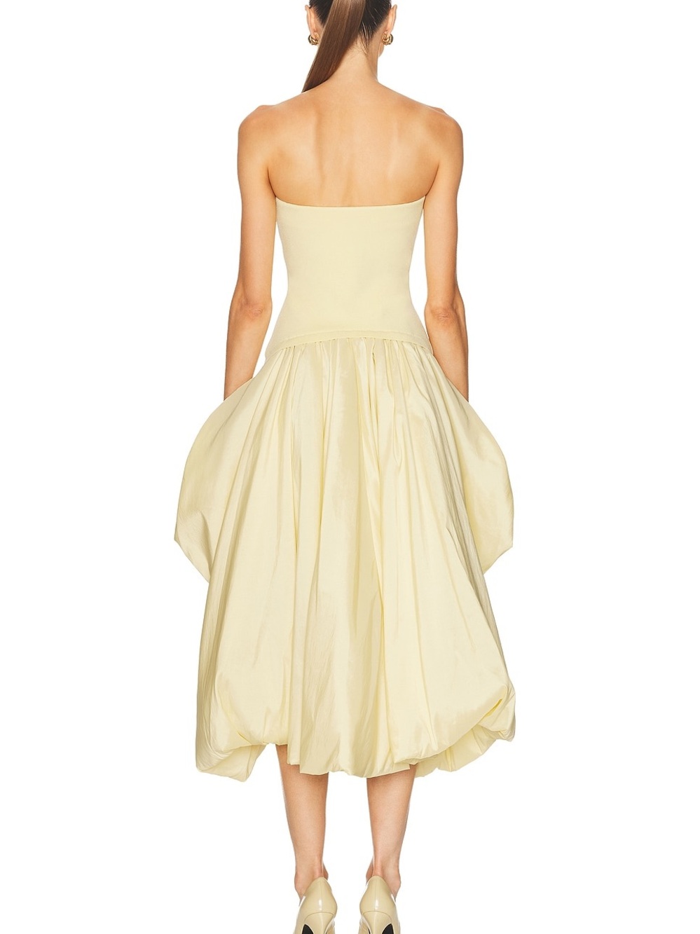 SIMKHAI Izzy Midi Dress Sunglow | REVOLVE $845 - Picture 3 of 3